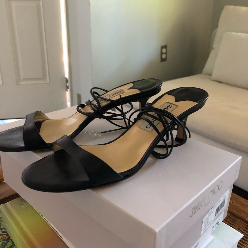 Jimmy Choo lace up sandal heels (early 2000s)